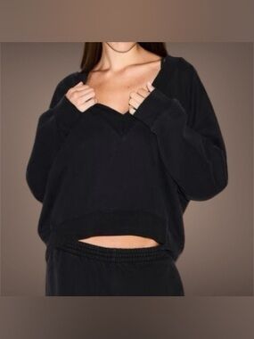 Skims Oversized V-Neck Pullover Sweater